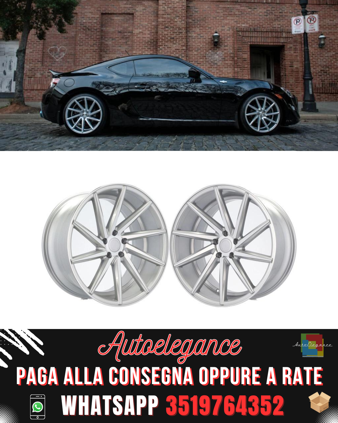 CERCHI CERCHIO IN LEGA 18" Adatto per ALFA ROMEO CADILLAC CHEVROLET FIAT JEEP