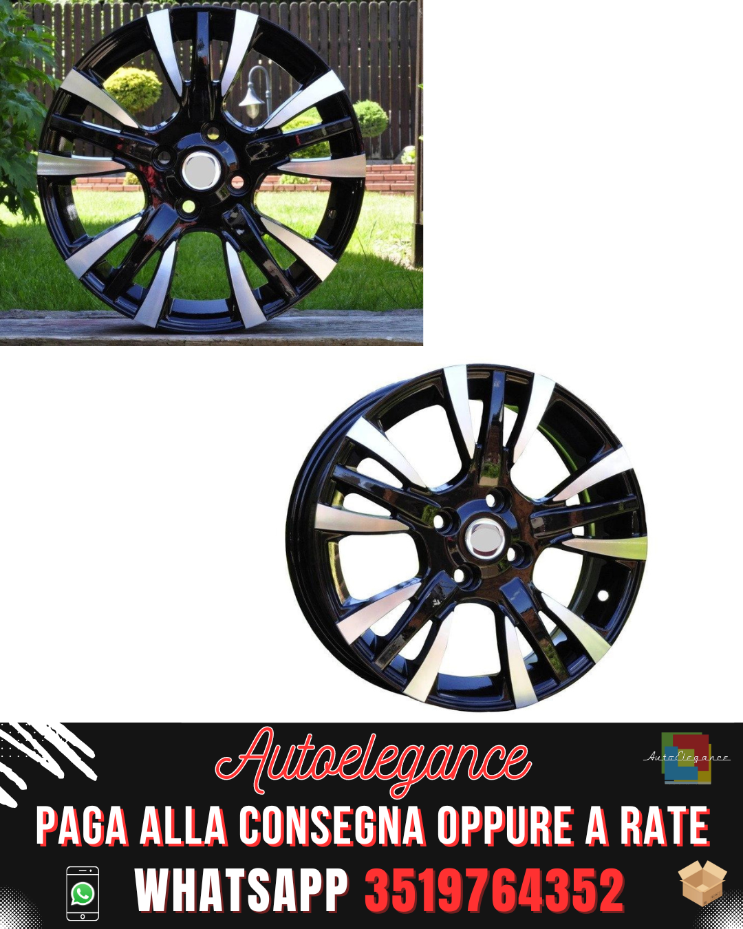 CERCHI CERCHIO IN LEGA 15" Adatto per SKODA SMART SUBARU SUZUKI TOYOTA VW