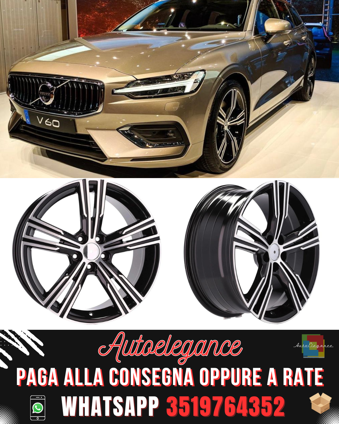 CERCHI CERCHIO IN LEGA 17" Adatto per LINCOLN MERCEDES RENAULT SMART VOLVO