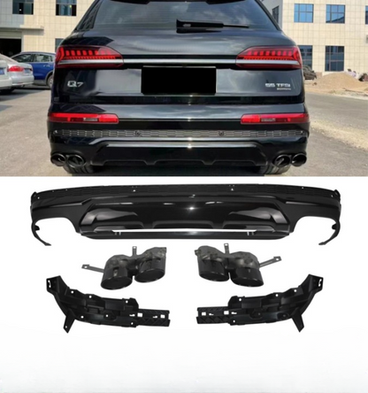 💕DIFFUSORI AUDI Q7 4M SQ7 STYLE NERO LUCIDO 2020-2023💕