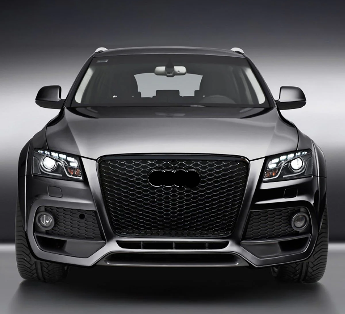 💫ART.4782 GRIGLIA SPORTIVA NERO LUCIDO PDC PER AUDI Q5 8R 2008-2012💫