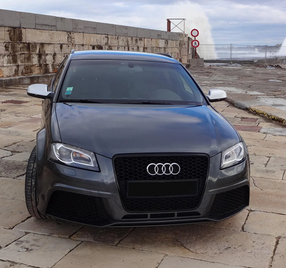💫ART.6013 GRIGLIA SPORTIVA NERA LUCIDA PDC per AUDI A3 2008-2012💫