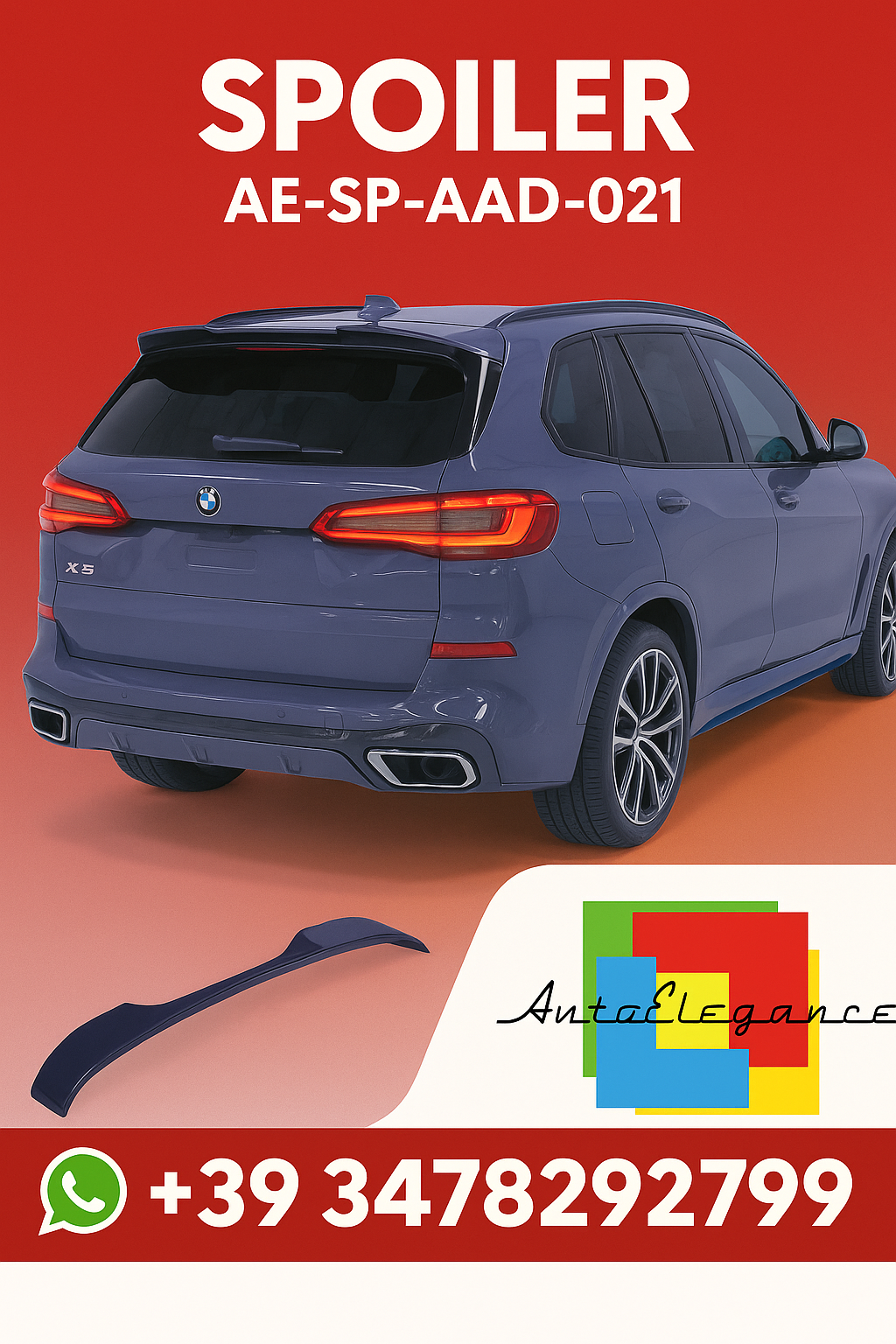 💫ART.2371 SPOILER BMW X5 M-SPORT G05 2018-2023💫