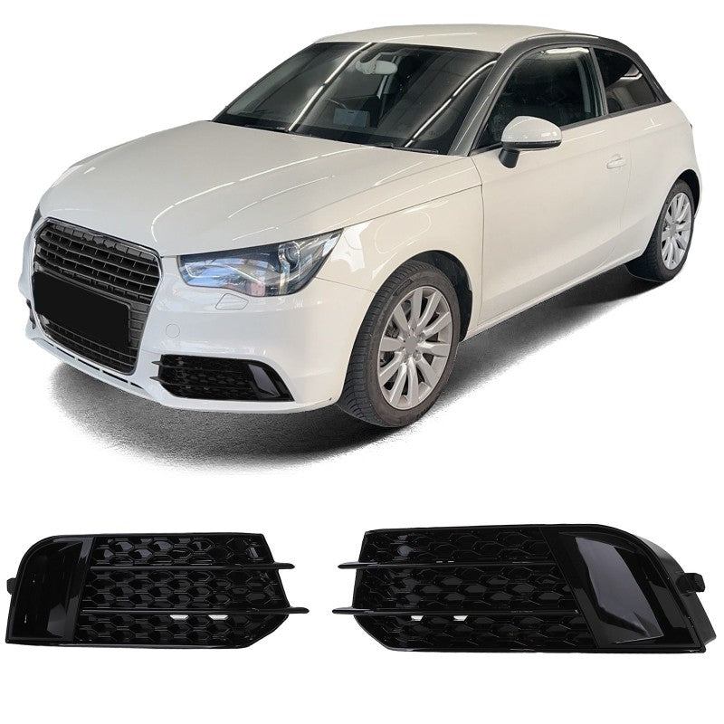 🔥Lato griglie Coperture fendinebbia per Audi A1 8X 2010-2015 RS1 Look Nero🔥