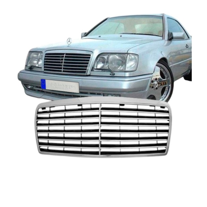💕ART.10200 GRIGLIA MERCEDES CLASSE E W124 93-95 LOOK AVANTGARDE CROMATO💕