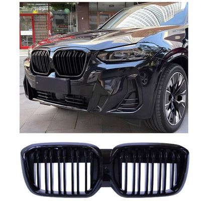 😎Griglia rene compatibile con BMW iX3 G08 doppie barre nero lucido😎