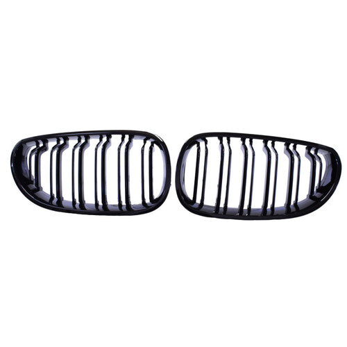 ✨Griglie reni compatibili con BMW serie 5 E60 doppie barre nere lucide✨