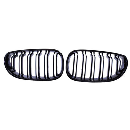 ✨Griglie reni compatibili con BMW serie 5 E60 doppie barre nere lucide✨