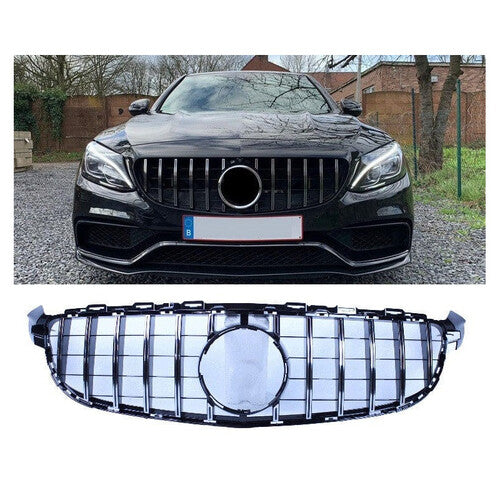 Griglia compatibile con Mercedes-Benz c 63 amg (s) w205 cromata