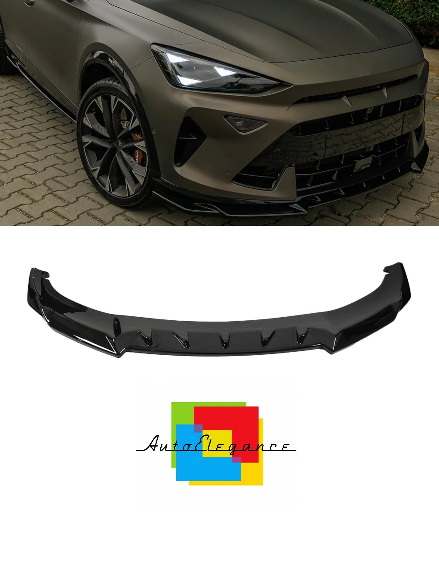 💕Splitter  adatto per  CUPRA FORMENTOR MK1 FACELIFT  nero  lucido💕