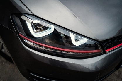 💫ART.3959 Fari Anteriori Day Light (Xenon DRL Red) Volkswagen Golf 7 💫