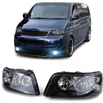 💫ART.6180 FARI ANTERIORI NERI per VW T5 2003-2009💫