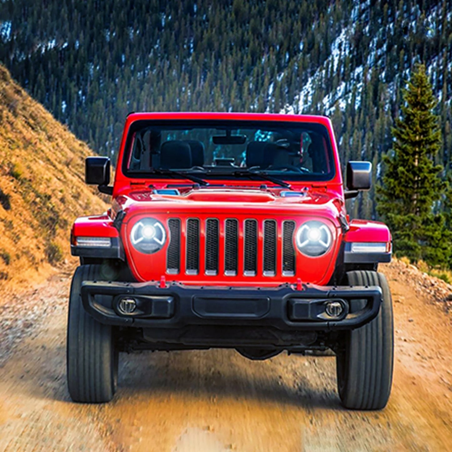 9 Inch Full LED Headlights for Jeep Wrangler 2018-UP with Activated Lighting (NOT FIT FOR 2018 JK MODEL) 