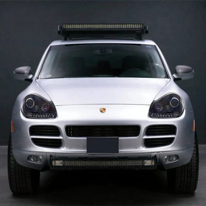 💫ART.4905 FARI ANTERIORI DAYLIGHT NERO adatti per PORSCHE CAYENNE 2002-2006💫