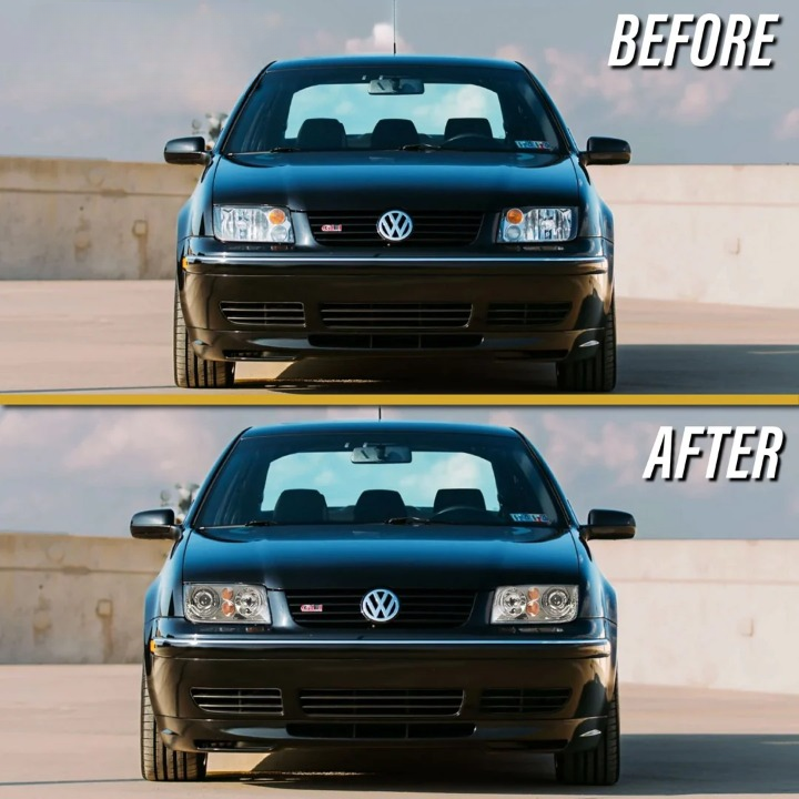 💫ART.6390 LPVWG0 FARI ANTERIORI CROMATI per VW BORA 1998-2005💫