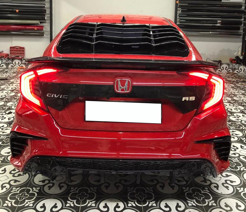 🔥2155 Honda Civic FC5 2016-2021 BERLINA Lunotto Louver NERO LUCIDO ABS🔥
