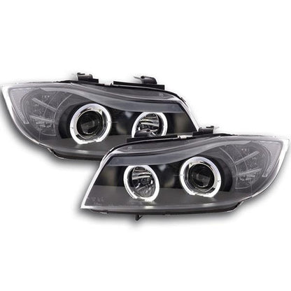 💫ART.6488 LPBMH6 FARI OCCHI D'ANGELO CCFL CHROME per BMW E90/E91 2005-2008💫