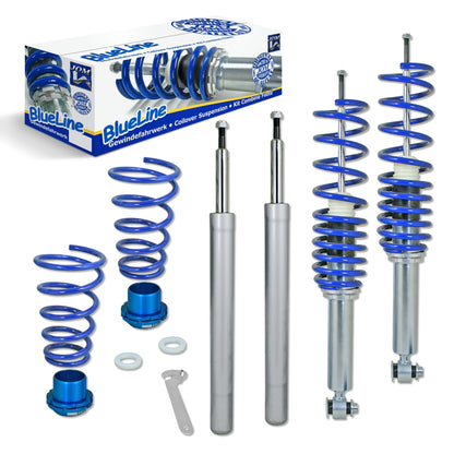 🎀Art.3570 Kit assetto sportivo a ghiera BlueLine adatto per BMW E34 limousine🎀
