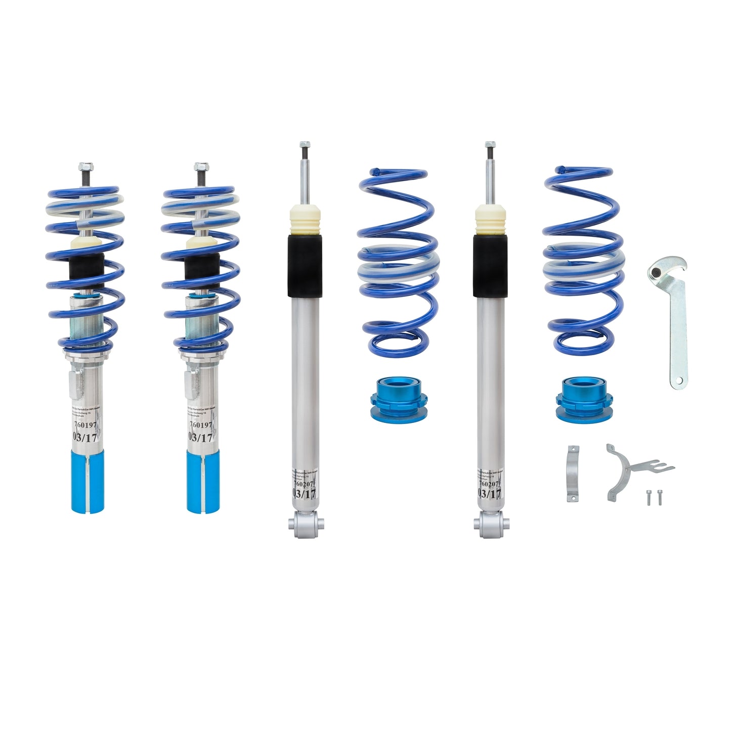 🎀Art.3294 Kit coilover sportivo BlueLine adatto per Seat Leon incl.modelli ST🎀