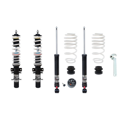 NJT eXtrem coilover suspension sport suspension with adjustable hardness for Polo 6R suitable for VW Polo Type 6R 1.2, 1.4, 1.6, 1.4 TDi, 1.6TDi, from year of manufacture 2009-