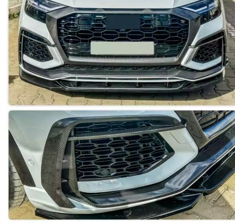 Copri fendinebbia per paraurti anteriore auto in fibra di carbonio per Audi RS Q8 RSQ8 Sport