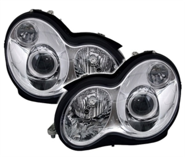 Set of headlights suitable for Mercedes W203 chrome 