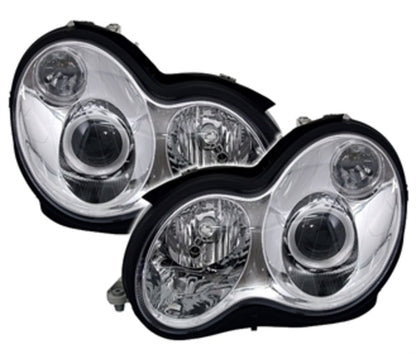 Set of headlights suitable for Mercedes W203 chrome 