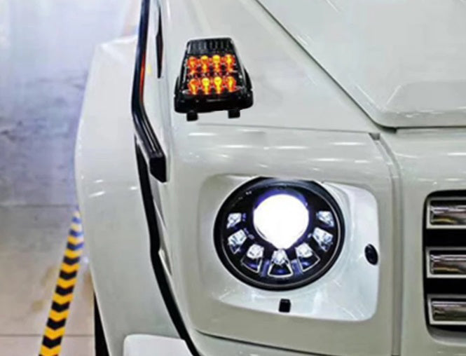 MERCEDES CLASSE G W463 1989-2017 FRECCE COFANO ANTERIORE A LED