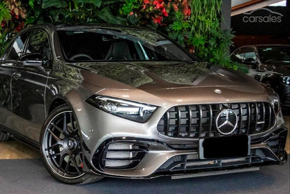 PARAURTI PER MERCEDES-BENZ CLASSE A W177 2024+ LOOK AMG A45S + GRIGLIA CROMATA
