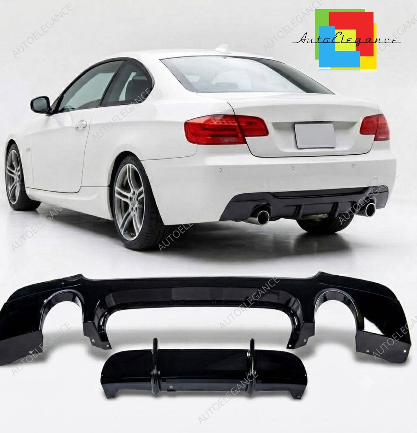 👉Diffusore posteriore Nero Lucido adatto per BMW Serie 3 E92 E93 335i 06-13👈