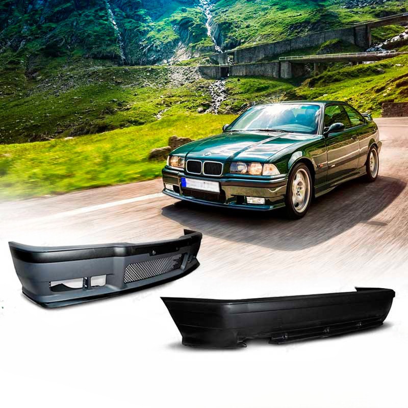 💕ART.6766 BODYKIT PARAURTI ANTERIORE+POSTERIORE ADATTO PER BMW E36 LOOK M3💕