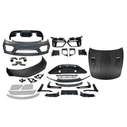 💕Kit Estetici Adatto per Porsche Cayman 718 2016-2023 Look GT4 2024+💕