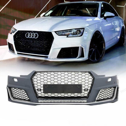 💕ART.6649 PARAURTI ANTERIORE ADATTA PER AUDI A4 B9 SEDAN AVANT 16-19 LOOK RS4💕
