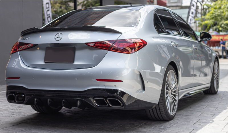 💫ART.6773 Diffusore + Terminali di Scarico Look C63 AMG per Classe C 2021+💫