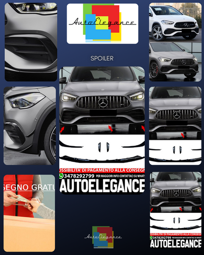 Suitable for Mercedes GLA H247 with AMG equipment FRONT SPOILER FLAPS SPOILER 