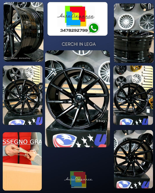 Adatto per VW Audi SX Destro Cerchi Nuovo 18 inch 5x112 8J 9J cvt Stile Nero