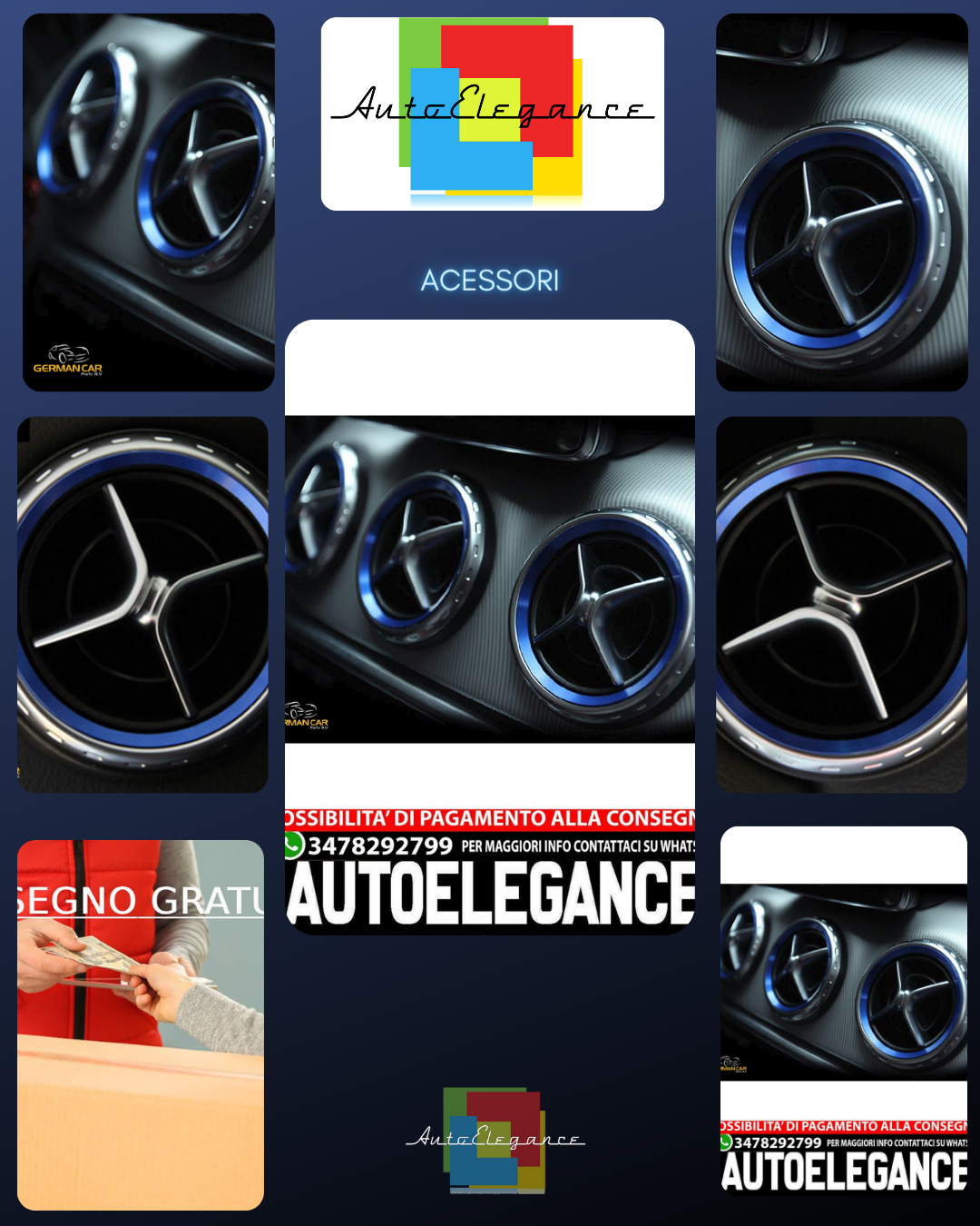 For Mercedes AB CLA and GLA decorative rings frame ventilation air nozzles A 