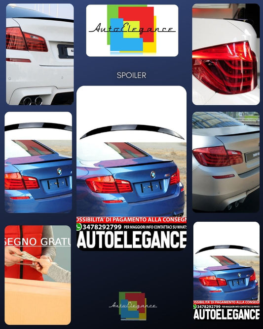 Spoiler posteriore per BMW Serie 5 F10 nero lucido labbro spoiler