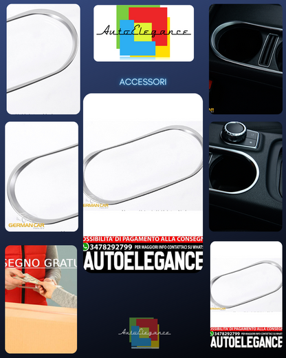 For Mercedes A, CLA, GLA chrome frame cup holder trim 