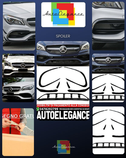 Adatto per MERCEDES C117 CLASSE CLA SPOILER ANTERIORE LIFTING SPOILER ANTERIORE