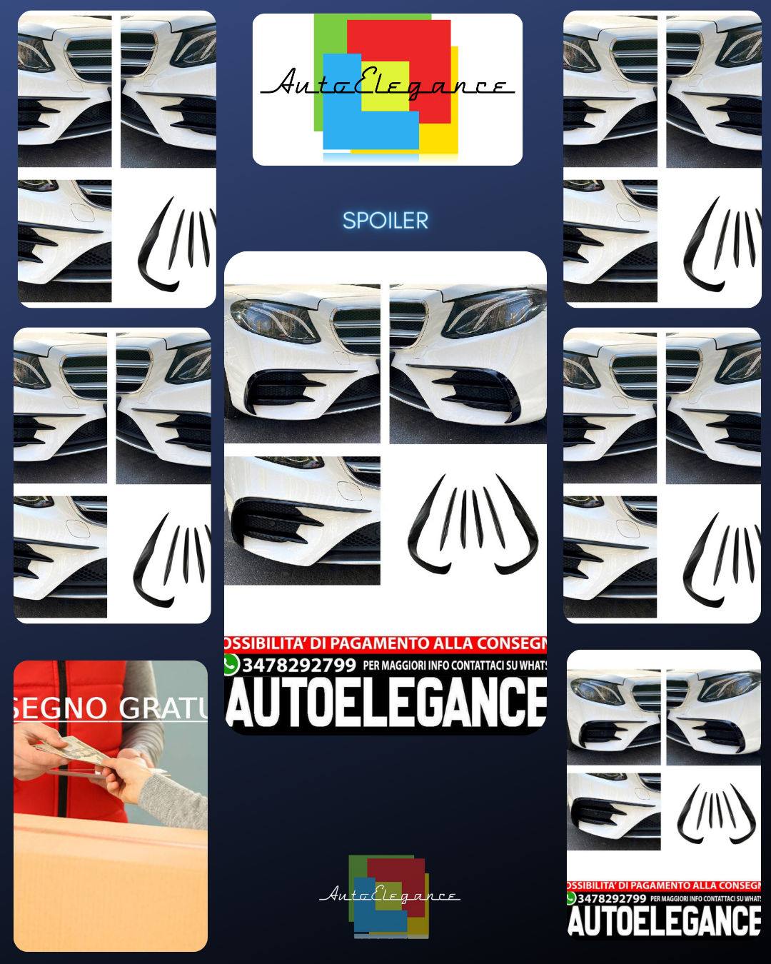 ADATTO PER MERCEDES W213 A238 CLASSE E AMG LINE (VOR FACELIFT) AERO FLAPS