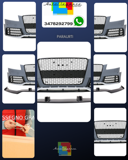 Front Bumper for Audi A5 8T Pre Facelift 07-11 RS5 Look Add-On Spoiler Lip 