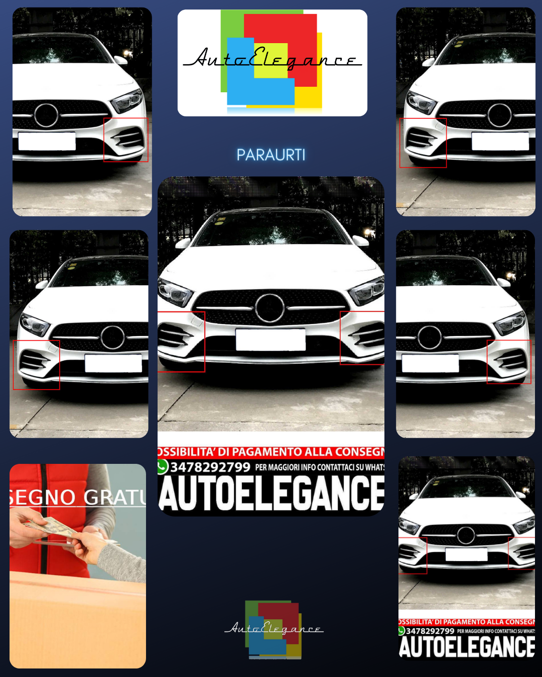 Paraurti per Mercedes W177 Classe A griglia finlandese cromo tuning
