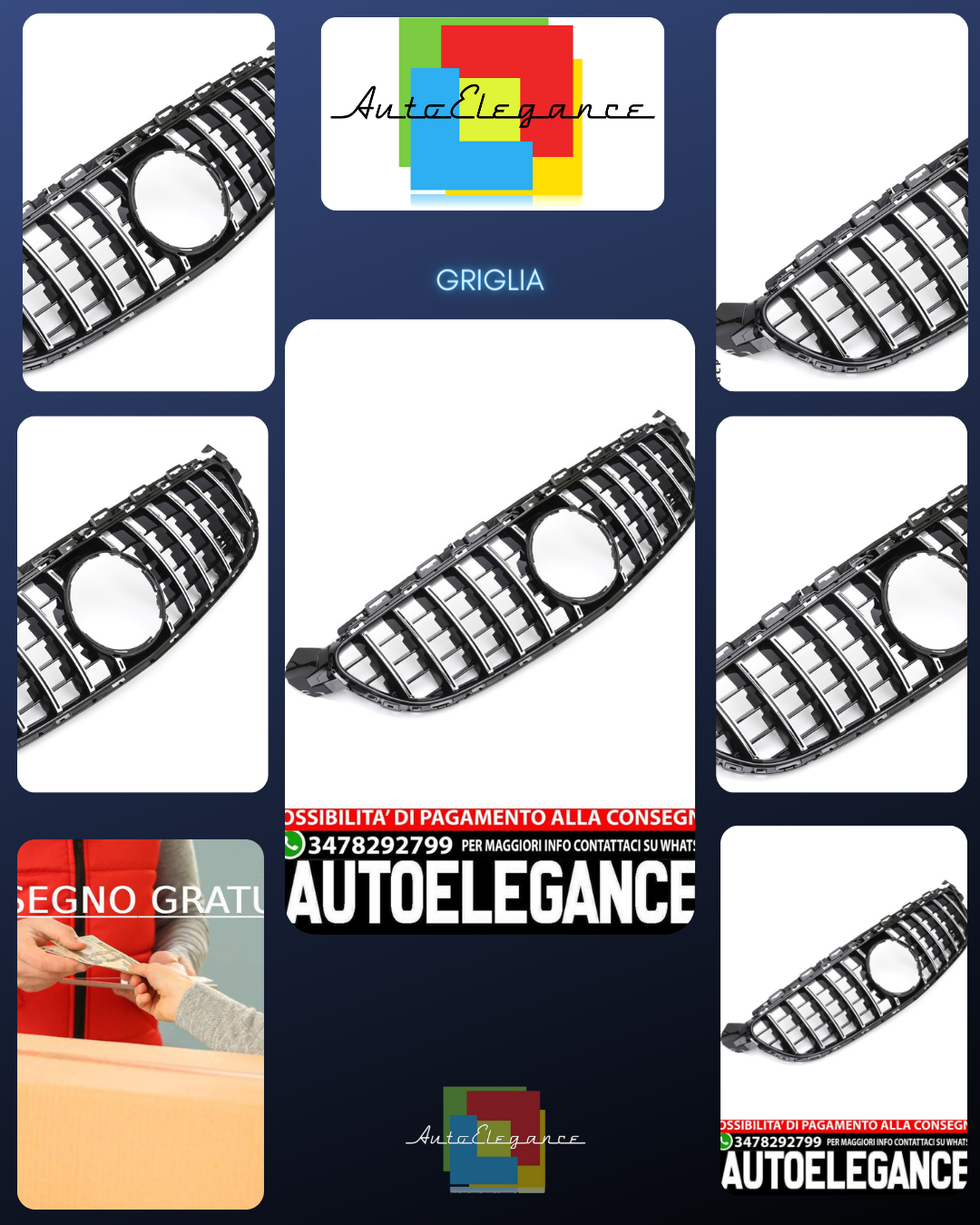 Grille for Mercedes W205 C63 AMG PANAMERICANA (C63 ONLY) 