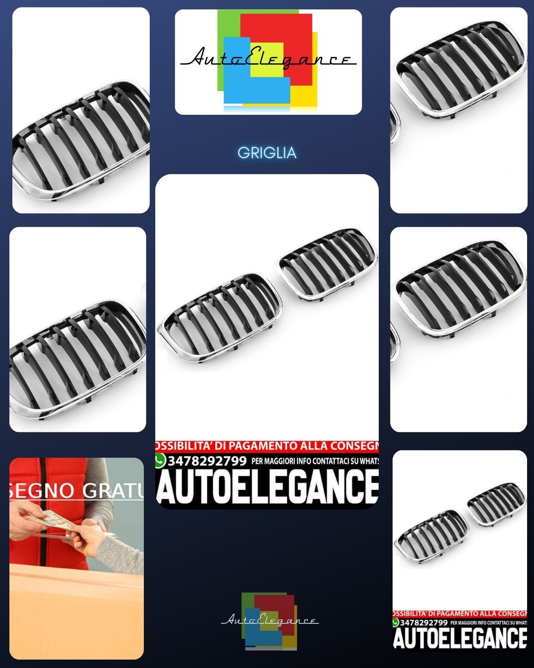 GRIGLIA RADIATORE SPORTIVA ADATTA PER BMW X3 X4 G01 G02 GRIGLIA