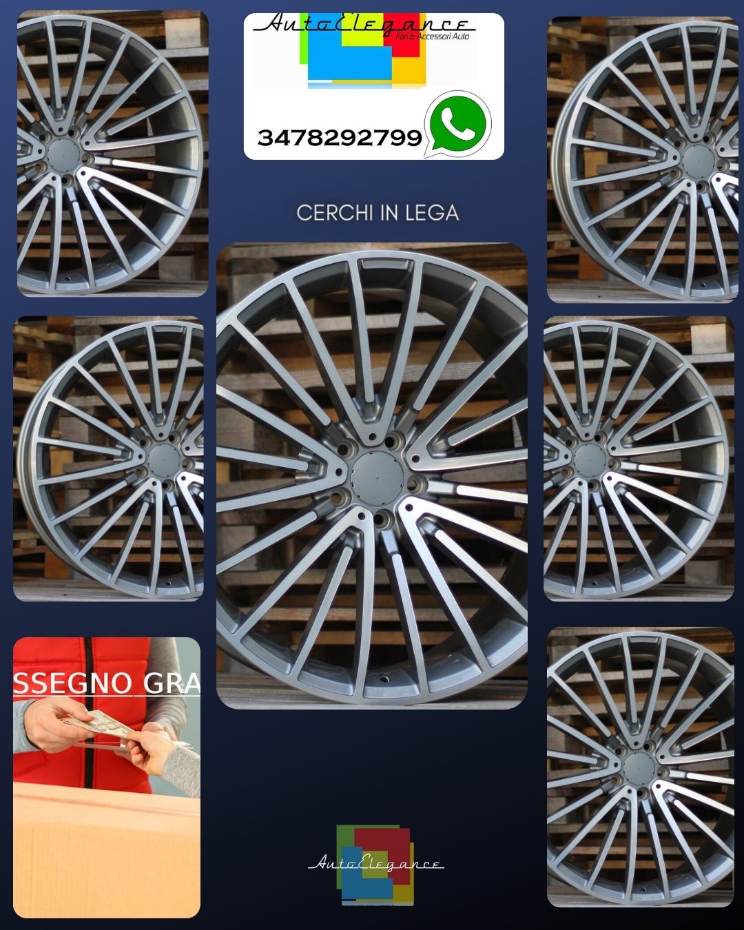 ADATTO per Mercedes E S Classe 22 inch 5x112 Stile AMG Multi Raggi Grigio Ruote