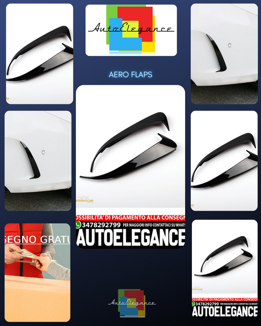 Adatto per MERCEDES W205 CLASSE C POSTERIORE OTTICA AMG FLICS AERO FLAPS NERO