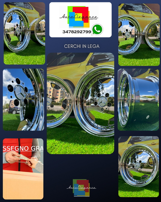 ADATTO per MERCEDES E S SL CERCHI IN LEGA 17"" CROMATI 5x112 PERFORMA25 AMG