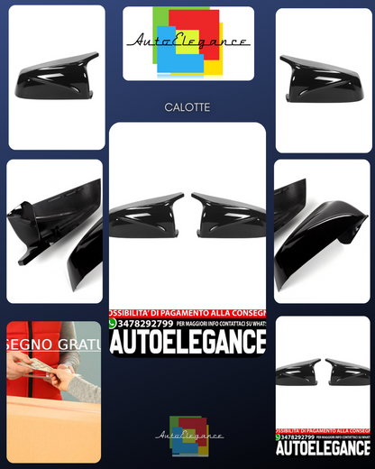 Black Sport Mirror Caps for Gear Shift Fits BMW F01 F07 (PRE-LCI) 
