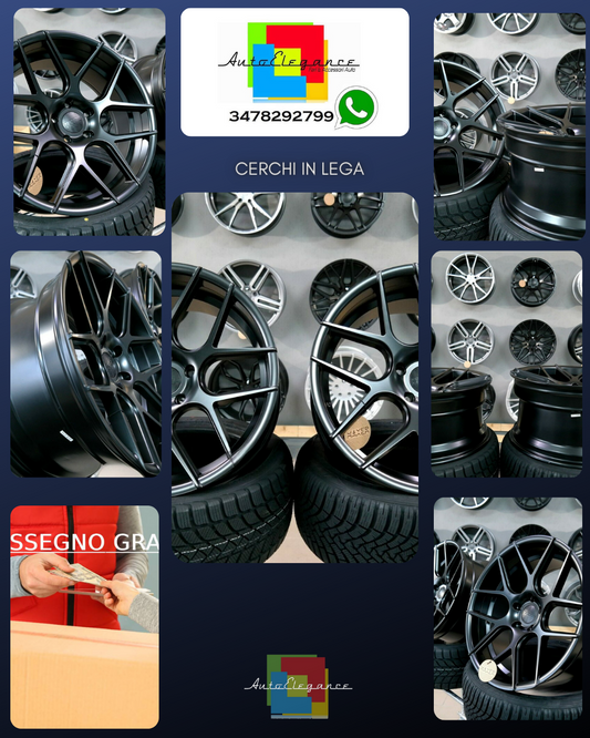SUITABLE for Audi Mercedes Concave Wheels Black Csl 18 inch 5x112 haxer HX022 